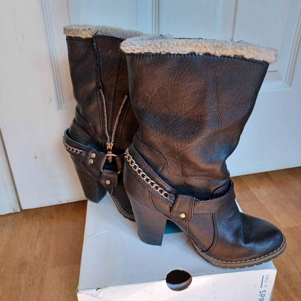 Heeled boots Candies women's size 7.5 brown